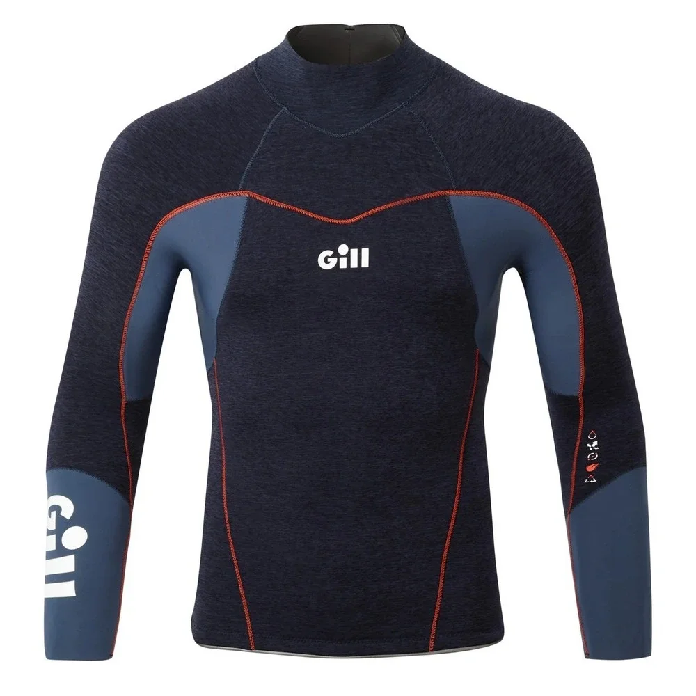 Gill Marine RS17 Race FireCell 3.5mm Long Sleeve Top Dark Denim Orange JL